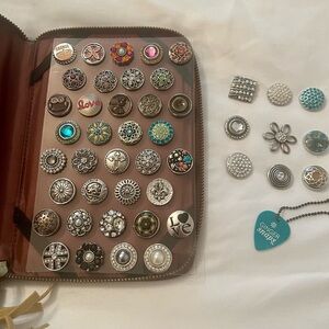 Lot of Gingersnaps Jewelry with Leather storage case